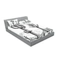 thumbnail image 2 of Ambesonne Desert Fitted Sheet & Pillow Sham Set, Sketchy Mexican View, Full, Charcoal Grey, 2 of 2