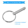 thumbnail image 3 of Stainless Steel Quick Release Bimini Top Pin 1.1"Lx0.2"Diax0.78" Usable Long, 4 Pack, 3 of 5