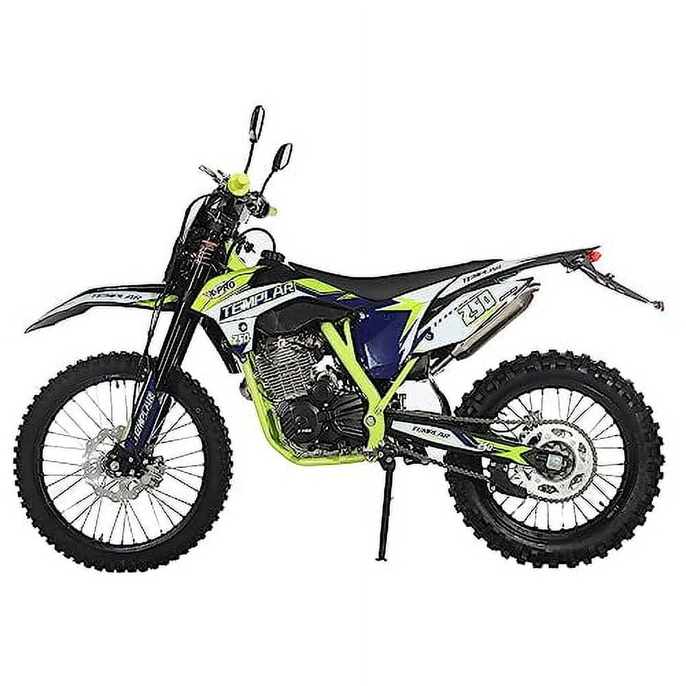 X-Pro Brand New Templar 250cc Zongshen Brand Engine Gas Dirt Bike Pit Bike with All Lights and 5-Speed Manual Transmission, Electric/Kick Start! Big 21"/18" Wheels!