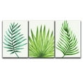thumbnail image 2 of wall26 3 Panel Canvas Wall Art - Watercolor Style Green Tropical Leaves - Giclee Print Gallery Wrap Modern Home Decor Ready to Hang - 16"x24" x 3 Panels, 2 of 3
