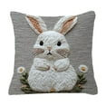 thumbnail image 1 of L Cute Little White Rabbits Printed Lumbar Pillow Pillowcase And Insert Removable Washable Back Cushion For Sofa Bed Office Nap Floral Design Size L, 1 of 6