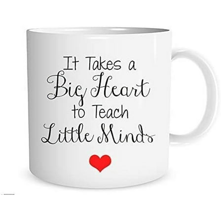 It Takes a Big Heart to Teach Little Minds Mug Teacher Christmas Mug Christmas Birthday Teacher Gift 11 oz. Mug