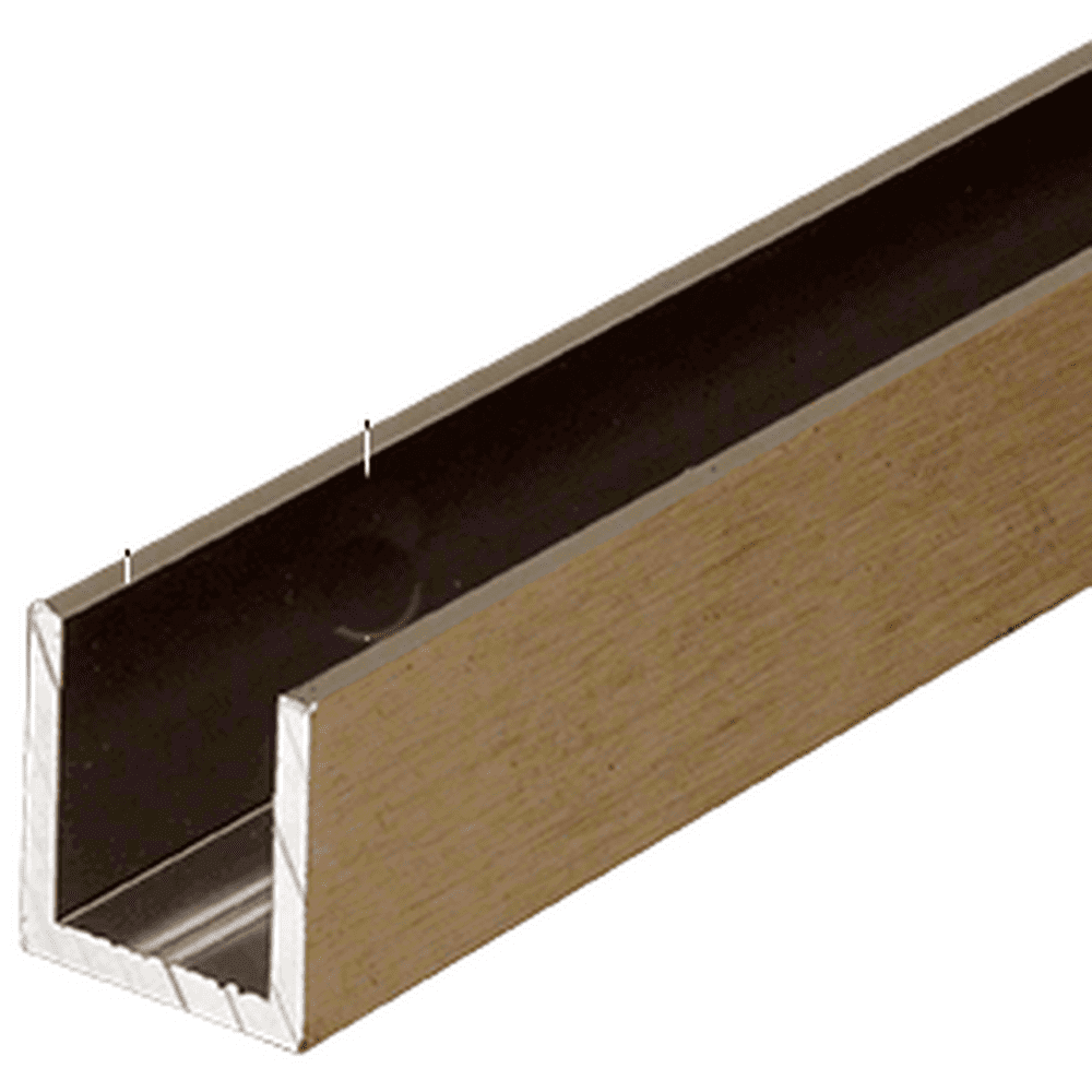 CRL SDCD12ABRS Antique Brass 1/2" Fixed Panel Shower Door Deep U