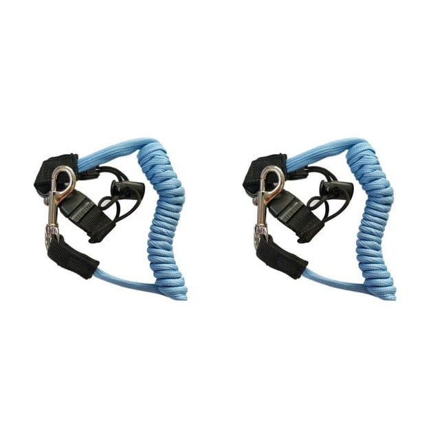 stanreset Canoe Paddle Leash with Hook Protect Lanyards Anti-Lost Rope Accessory Light Blue 2Set