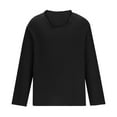 thumbnail image 6 of Xunlbb Long Sleeve Shirts for Men, Man Long Sleeve Solid Color V-Neck Fashion Fallow T-Shirt Tops Blouse S-3XL Gifts for Men, 6 of 6