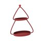 thumbnail image 2 of Soporte para cupcakes de 2 niveles, compacto, reutilizable y fácil de limpiar, ideal para restaurantes, rojo, 2 of 9