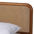 thumbnail image 4 of Baxton Studio Rosita Gray Velvet Fabric and Brown Wood Queen Size Platform Bed, 4 of 9