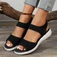 thumbnail image 2 of LOVZFMLL Women's Sandals 2025 Comfort Walking Hiking Wedges Sandals with Arch Support Open Toe Ankle Strap Casual Summer Sandals Black 9, 2 of 4