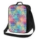 thumbnail image 1 of Disketp blue pink colorful cracked texture Bolsa Térmica Estampada para Almuerzo, Lonchera para Hombres y Mujeres Adultos, 1 of 7