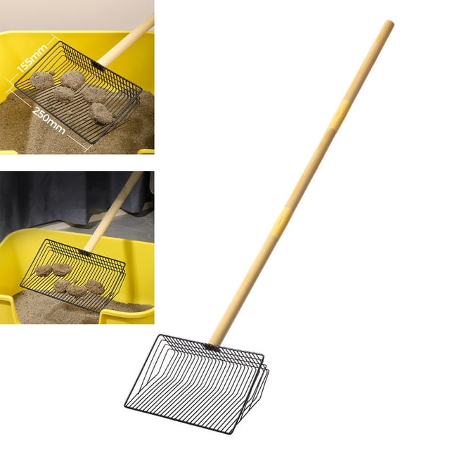 Cuchara coladora de arena para gatos Perfecl pala resistente 25 cm x 15,5 cm Altura ajustable 91,5 cm