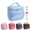 Blue, variant on WANDF Makeup Bag for Women,Travel Cases Cosmetic Bag with Handle Make Up Organizer,Toiletry Bag Organizer Portable Bathroom Bag for Ladies(Blue Bag)