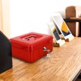 thumbnail image 4 of Pen+Gear Steel Cash Box with Key Lock, 7.87"W x 6.38"D x 3.5"H, Red, 4 of 5