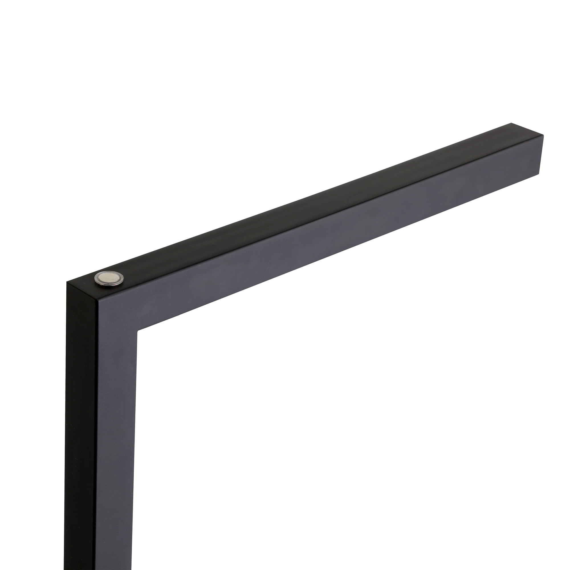 Evelyn&Zoe Malin 52" Modern Metal Floor Lamp with Blackened Bronze Rectangle Metal Shade