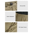 thumbnail image 4 of Pantalones cortos de senderismo tipo cargo FREE SOLDIER para hombre, con cinturón, impermeables, 4 of 9