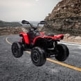 thumbnail image 4 of EastVita Kids ATV, 12V Ride on Toy Car of Bombardier Licensed BRP 4 Wheeler Quad Electric Vehicle for 3 Age+ Boys Girls Red, 4 of 8