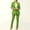Green, variant on Womens Open Front Solid Leathers Two Piece Business Pant Leathers Suit Coat And Pant Holly Suit plus Size Pants Suit Two Piece Skirt And Shirt 80s Jumpsuits for Women plus Size Jumpsuits Winter