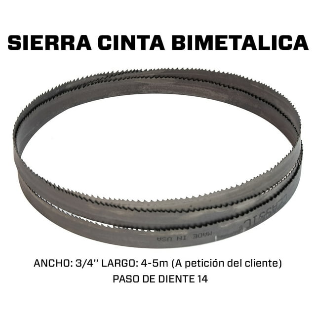 (4 a 5 metros) Segueta sierra cinta bimetalica 3/4" x 0.035” LENOX 14 DDP