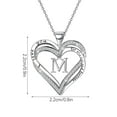 thumbnail image 2 of Collar de diamantes de doble corazón para mujer con 26 letras inglesas Collar de pareja Wmkox8yii fajkfhkj101, 2 of 2