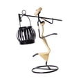 thumbnail image 2 of Lámpara de vela LED de escritorio, soporte para farol, decoración del hogar, centro de mesa, regalos, candelabro, candelabro para oficina, hogar, mesa Caqui, 2 of 9