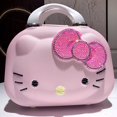 thumbnail image 1 of 2025 Estuche de cosméticos de viaje de dibujos animados, Maleta Original de Hello Kitty, gran capacidad, multifuncional, Simple con cerradura, lindos regalos hechos a mano, 1 of 5
