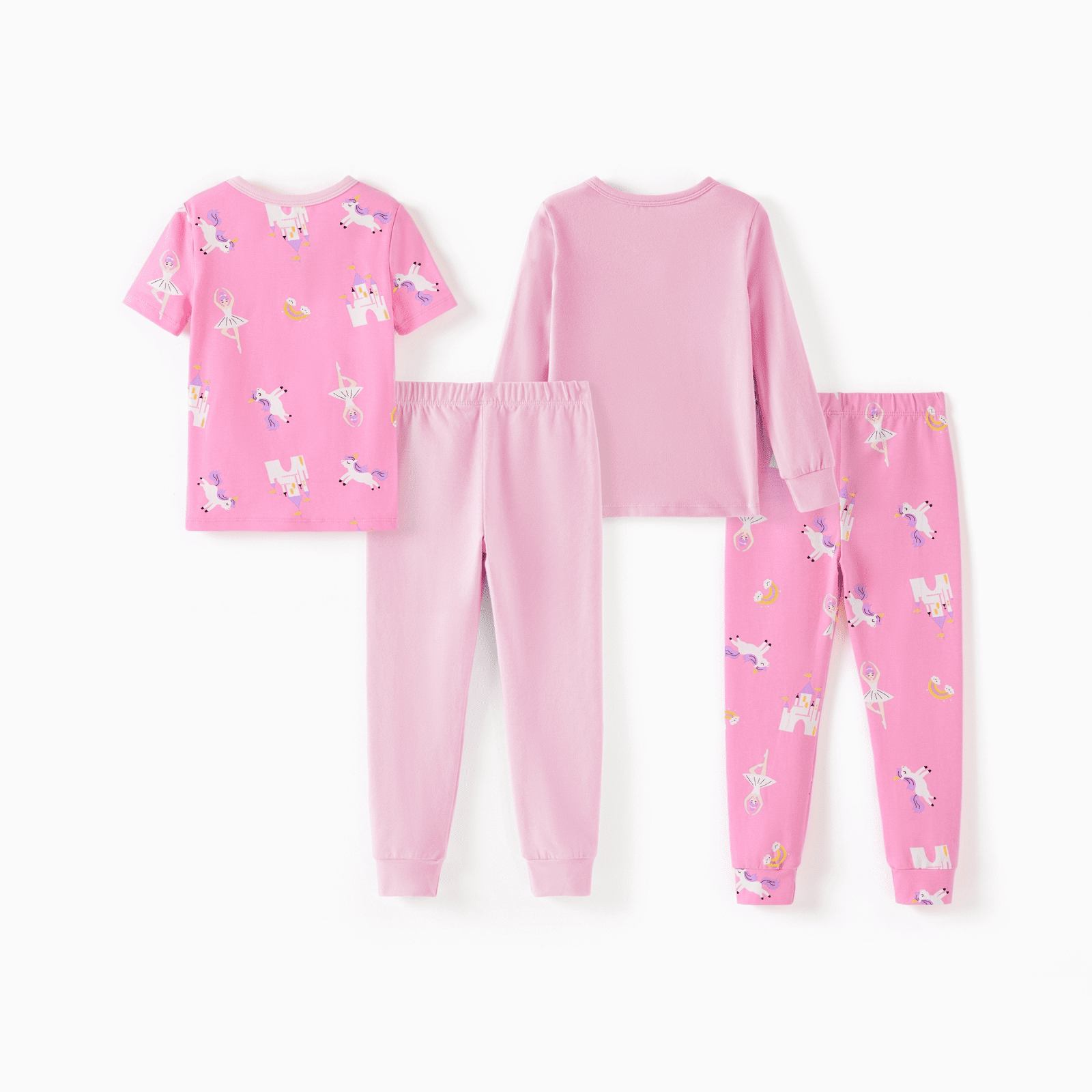 PATPAT 4-Pieces Baby Pajama Sets with Organic Cotton, Snug fit Pjs for Girls Boys Toddler Kids, Supersoft & Stretchy Sleeper