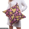 thumbnail image 5 of Valentine's Day Fabric by the Yard, Autumn Fall Season Toned Romantic Heart Love Shapes and Roses, Upholstery Fabric for Dining Chairs Home Decor Accents, Eggplant Mustard Pink by Ambesonne, 5 of 5
