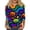 Multicolor #124, variant on Halloween Womens Shirts Funny 3/4 Sleeve Pullover Horror Pumpkin Bat Printed Tops Spooky Round Neck T Shirts Holiday Three Quarter Length Blouses, XL