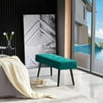 thumbnail image 6 of Bench for Entryway, Upholstered Dining Bench with No Arms Accent Bench Elegant Velvet Living Room Bench Tufted with Strong Metal Legs for Unisex, 6 of 16