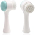thumbnail image 1 of 2 In 1 Face Brush 3D Facial Brush with Soft Bristles Double Sides Silicone Wash Brush for Deep Cleansing and Massaging (Blue), 1 of 4