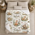 thumbnail image 4 of Watercolor Woodland Animals And Floral Wreaths Flannel Blanket, Gentle Forest Home Decor For Bedroom, Nursery And Reading Nook, Cozy Baby Shower Gift For Kids And Nature Lovers, 4 of 7