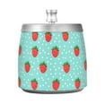 thumbnail image 7 of Yayeee Ashtray with Lid for Cigarette Smokeless Stainless Steel Home Ash Holder, Strawberry Pattern, 7 of 7