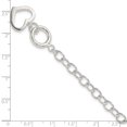 thumbnail image 2 of 925 Sterling Silver Polished Toggle Closure Open Link Love Heart Bracelet 7.5 Inch 5mm Wide Link Bracelet for Women, 2 of 2