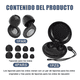 thumbnail image 2 of Tapones Auditivos Dormir Para Oídos Concierto Con 8 Earplugs Malubero Negro, 2 of 5