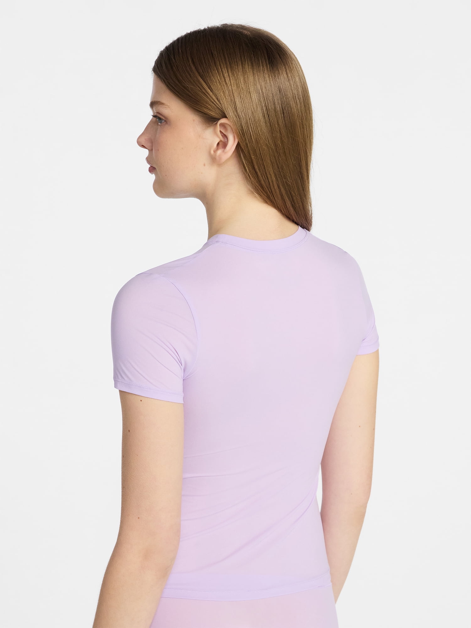 No Boundaries Fit Stretch Tee with Short Sleeves, Women's XS-XXXL
