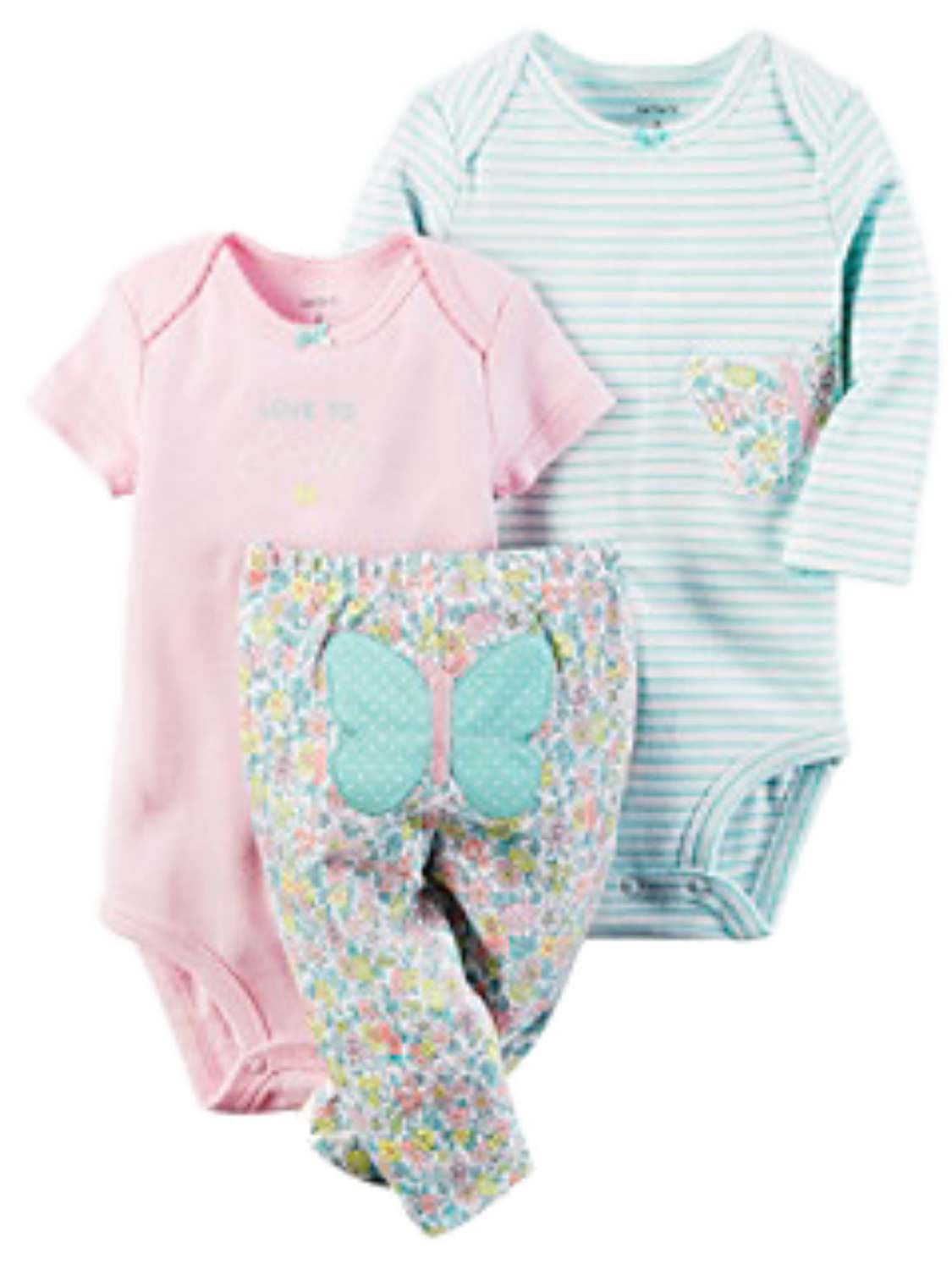 Carters Baby and Toddler Girls Pink Stripe Unicorn Leggings 