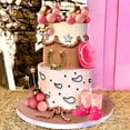 thumbnail image 7 of Pink and Gold Western-style Cake Decoration Set - Cowboy Hat, Boots, Horseshoe, Star Balloon Party Decorations, 7 of 7