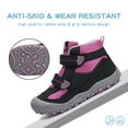 thumbnail image 5 of Botas de senderismo Mishansha Outdoor Ankle para niños pequeños, negras, rosas y grises, 5 of 5