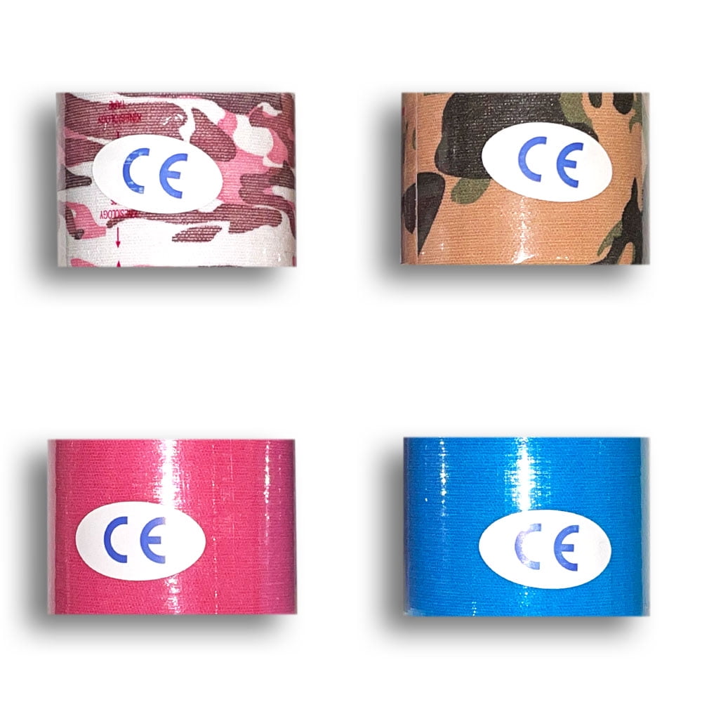 4 Rolls Kinesiology Tape Waterproof Breathable Cotton Physical Therapy
