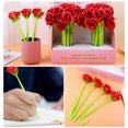 thumbnail image 2 of 2Pcs 0.5mm Nib Comfortable Grip Black Ink Gel Pens with Cap Variable Flower Shape Silicone Pens Teachers Day Gift, 2 of 7