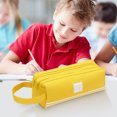 thumbnail image 2 of Clearance! FNGZ Stationery Bag Pencil Pouch Bag Cosmetic Pouch Stationery Pencil Case Office Pouch Large Pencil Student Office Stationery Yellow, 2 of 5