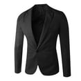 thumbnail image 2 of ZZwxWA Men's Bomber Jacket Casual Suit Blazer Jackets One Button Regular Fit Linen Sport Coat Jacket Tax Free Weekend, 2 of 4