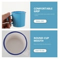 thumbnail image 2 of Qumonin 2 Melamine Stacking Mugs with Handles for Coffee & Tea (White/Blue), 2 of 6