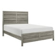 thumbnail image 5 of Gray Finish Bedroom Furniture 3pc Set Full Size Bed and Two Nightstand Rustic Style Panel Bed, 5 of 6
