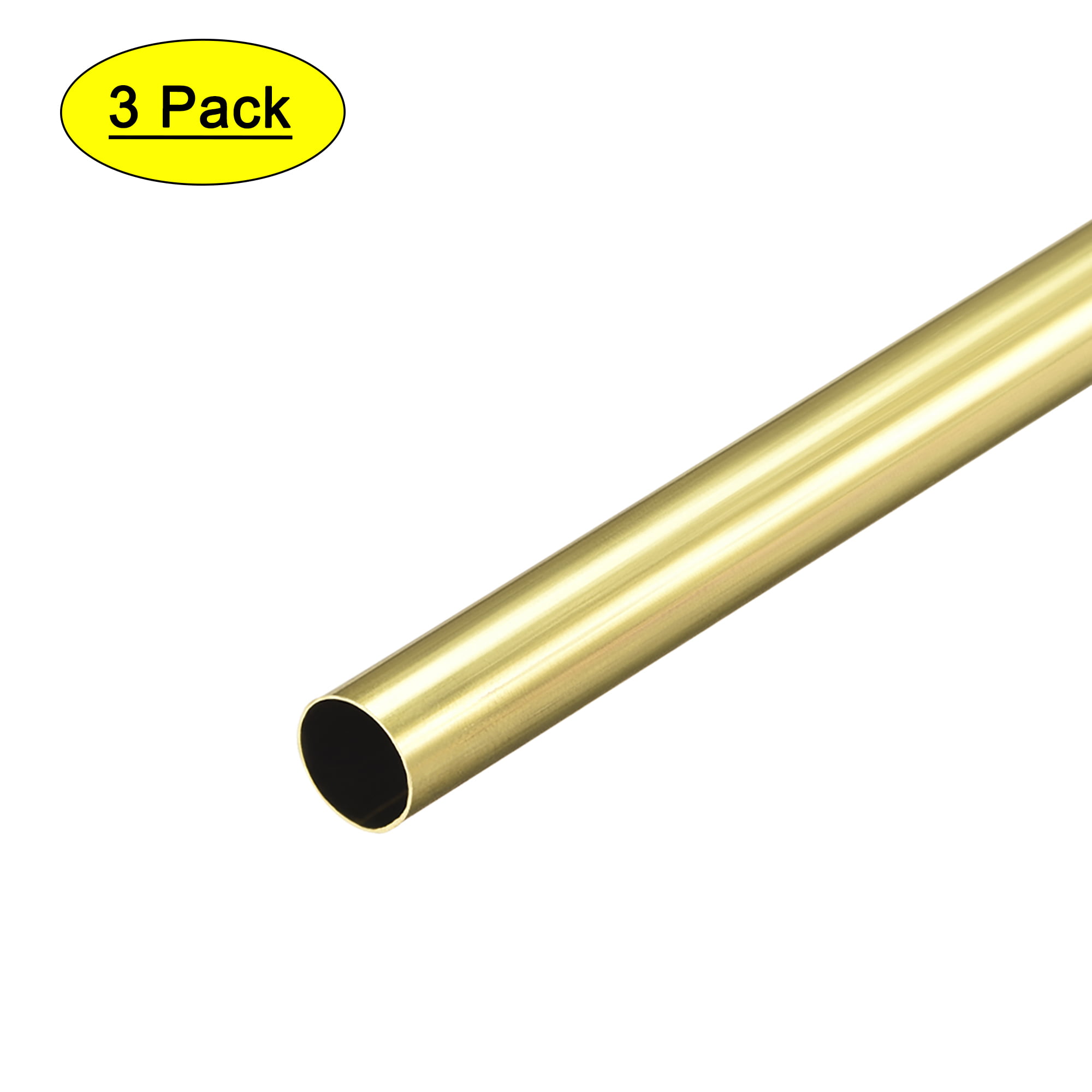 uxcell 0.2mm x 0.8mm x 500mm Brass Pipe Tube Round Bar Rod for RC Boat 