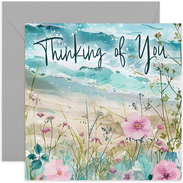 Tarjeta de felicitación Old English Company Charming Floral Seaside
