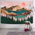 thumbnail image 2 of Mountain Tapestry Forest Tree Tapestry Sunset Tapestry Nature Landscape Tapestry Wall Hanging for Room, 2 of 7