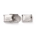 thumbnail image 3 of Tarnish Resistant 201 Stainless Steel Watch Band Clasps Rectangle Stainless Steel Color 25x14x6mm Hole: 4x10mm Material 201 Stainless Steel, 3 of 4