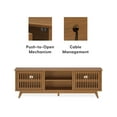 thumbnail image 4 of Plank+Beam Mid Century Modern Solid Wood TV Stand with 2 Doors, Pecan, 4 of 13
