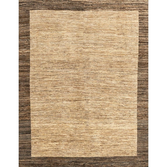 Ahgly Company Indoor Rectangle Abstract Light Brown Abstract Area Rugs, 7' x 9'