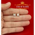 thumbnail image 4 of King of Bling's 925 Sterling Silver 0.15ct Real Diamond Women's & Men's Yellow Kite Stud Earring, 4 of 7
